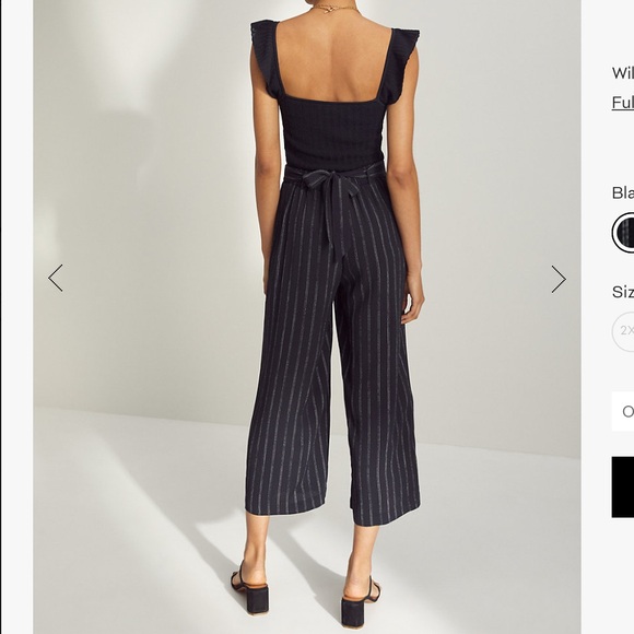 ARITZIA | Wilfred Faun Navy Pinstripe Trousers - Picture 3 of 8